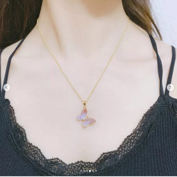 Collar mariposa de cristal - Imagen 2