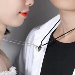 Collar dúo corazón con imán