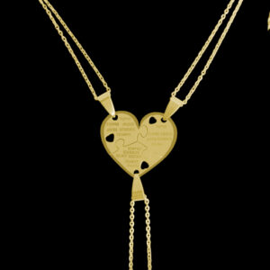 Collar 3 amistades corazón