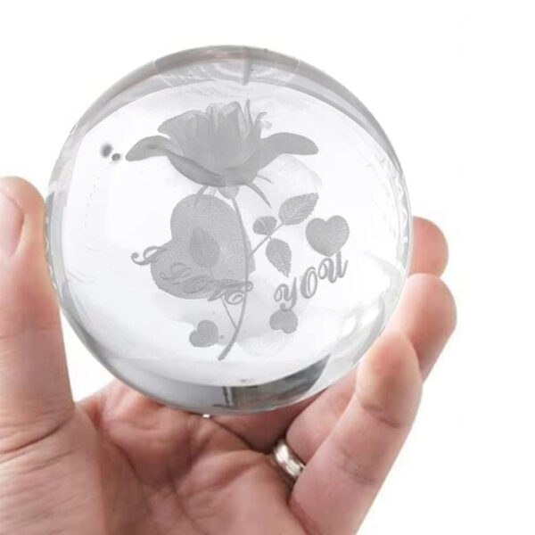 Lámpara bola de cristal (rosa) - Imagen 6